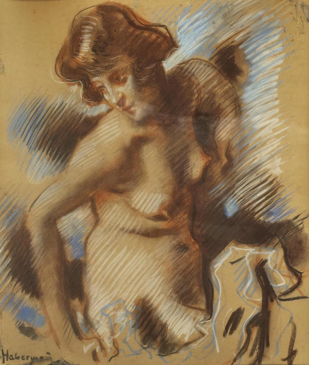 Hugo von Habermann - Nudo femminile 3